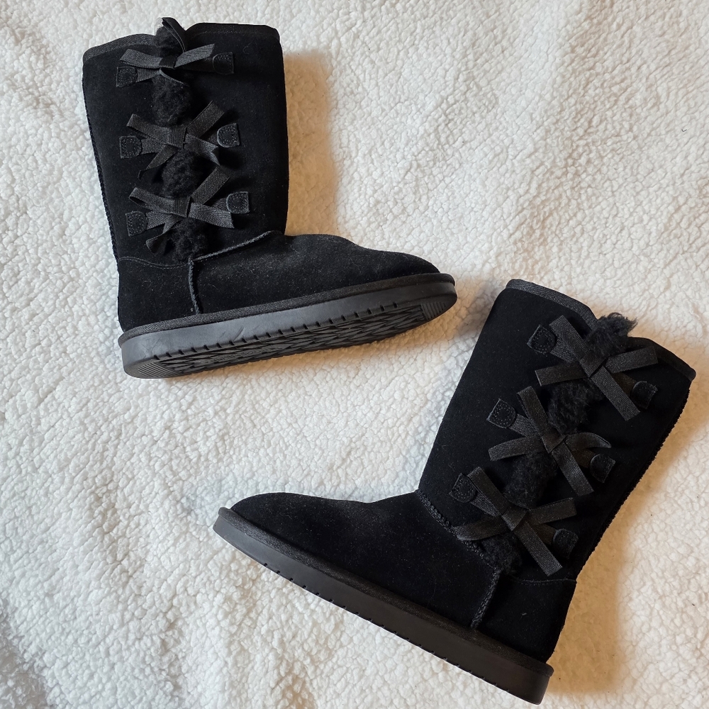 Koolaburra by Ugg black winter boots with bow detail - Picture 2 of 8